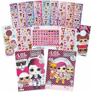 LOL Surprise Coloring Activity Stickers Earrings